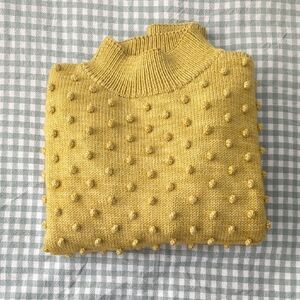 Misha And Puff Adult Popcorn Wool Sweater Winter Wheat XS